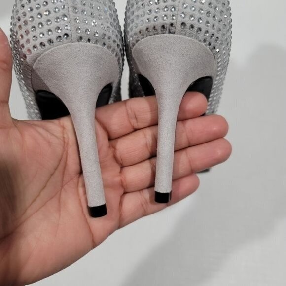 Nine West Rhinestones Dress Pointed Toe Booties Size 6.5 - Picture 11 of 12